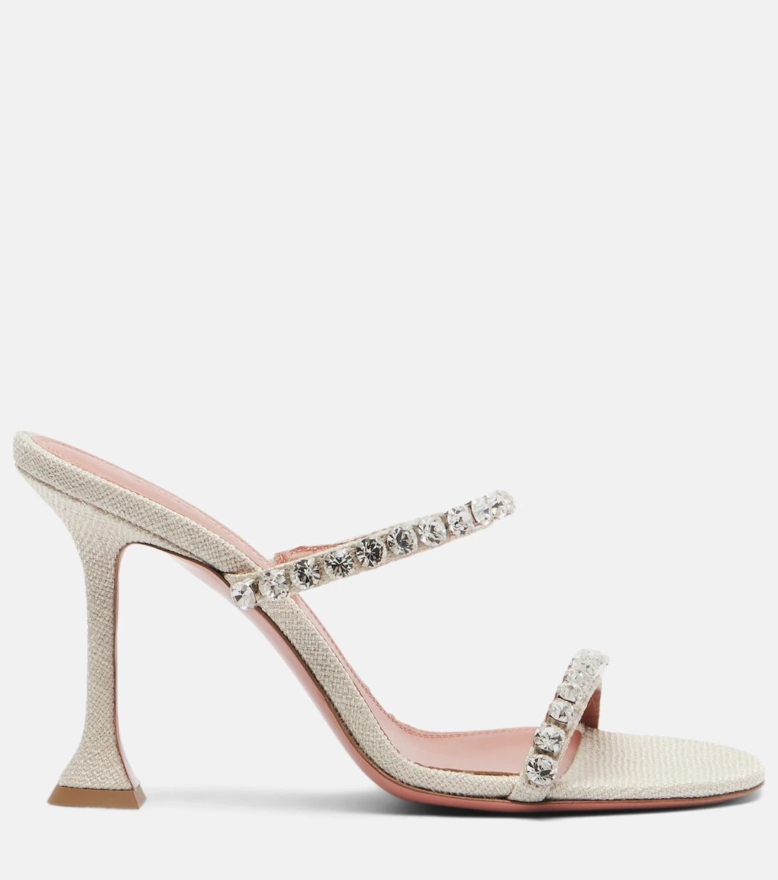 Amina Muaddi - Gigi embellished canvas mules