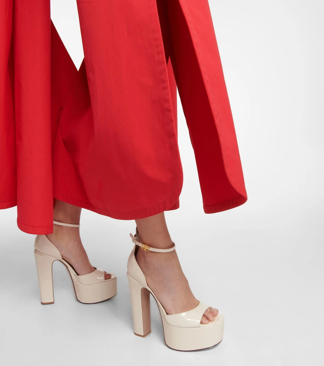 Valentino Garavani - Tan-Go 155 patent leather platform sandals