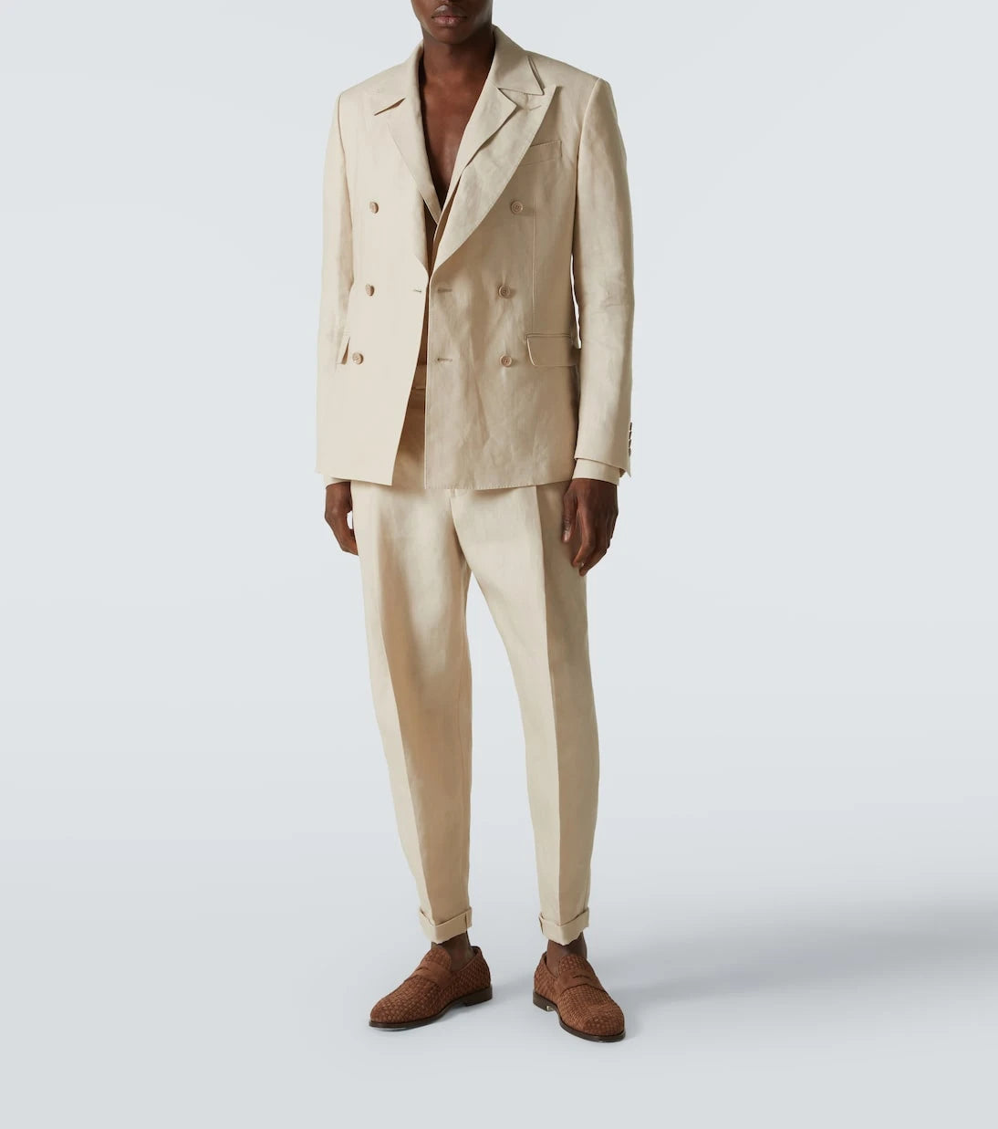 Dolce&Gabbana - Double-breasted linen blazer