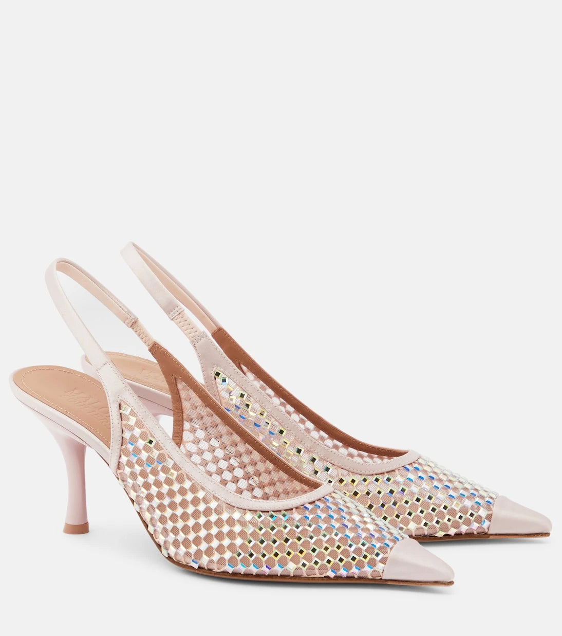 Malone Souliers - Vesper 70 embellished slingback pumps