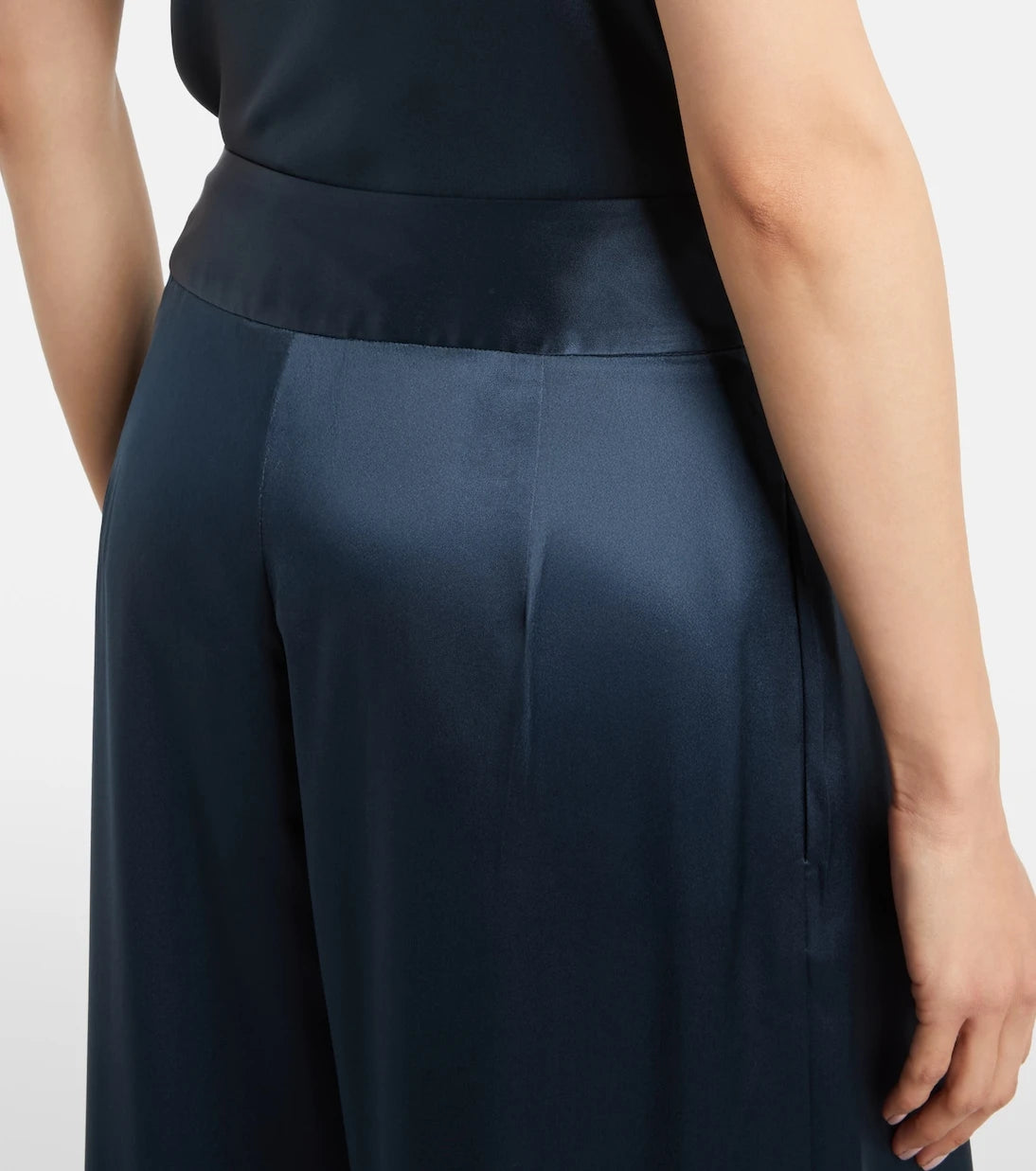 The Sei - High-rise silk wide-leg pants