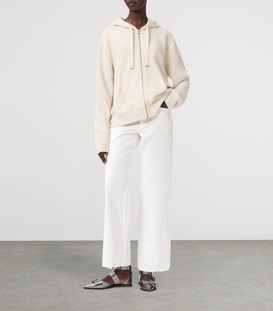 White Amphie Knit Hoodie