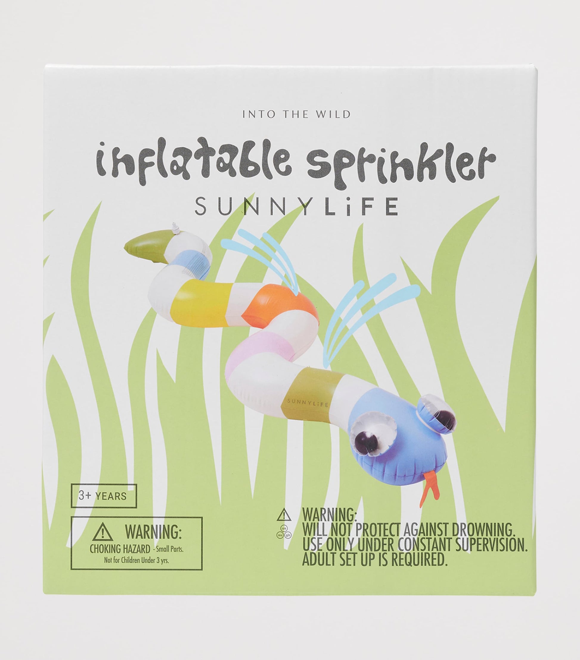 Sunnylife Kids Into The Wild Inflatable Snake Sprinkler