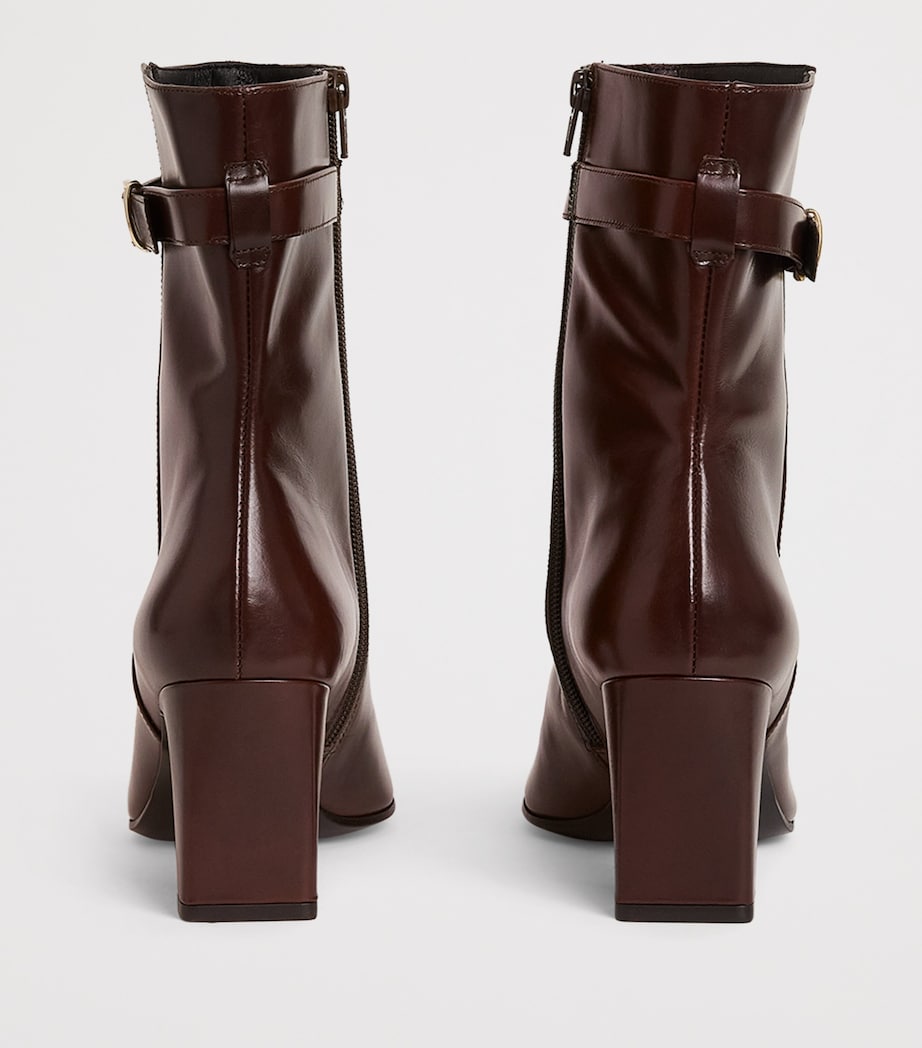 Claudie Pierlot Brown Leather Ankle Boots 70