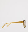 Acetate Swan Slim Sunglasses TRANSPARENT OLIVE