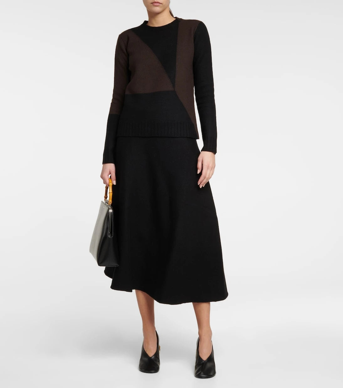 Jil Sander - Virgin wool midi skirt