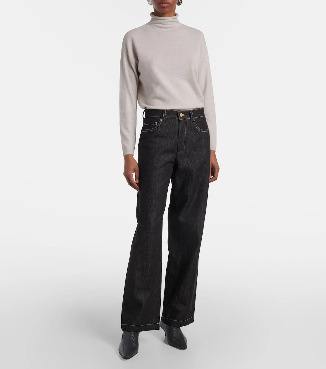 'S Max Mara - جينز بالكو بقصة مستقيمة وخصر مرتفع