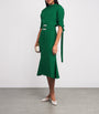 Green Bubble Jacquard Pedernal Midi Dress