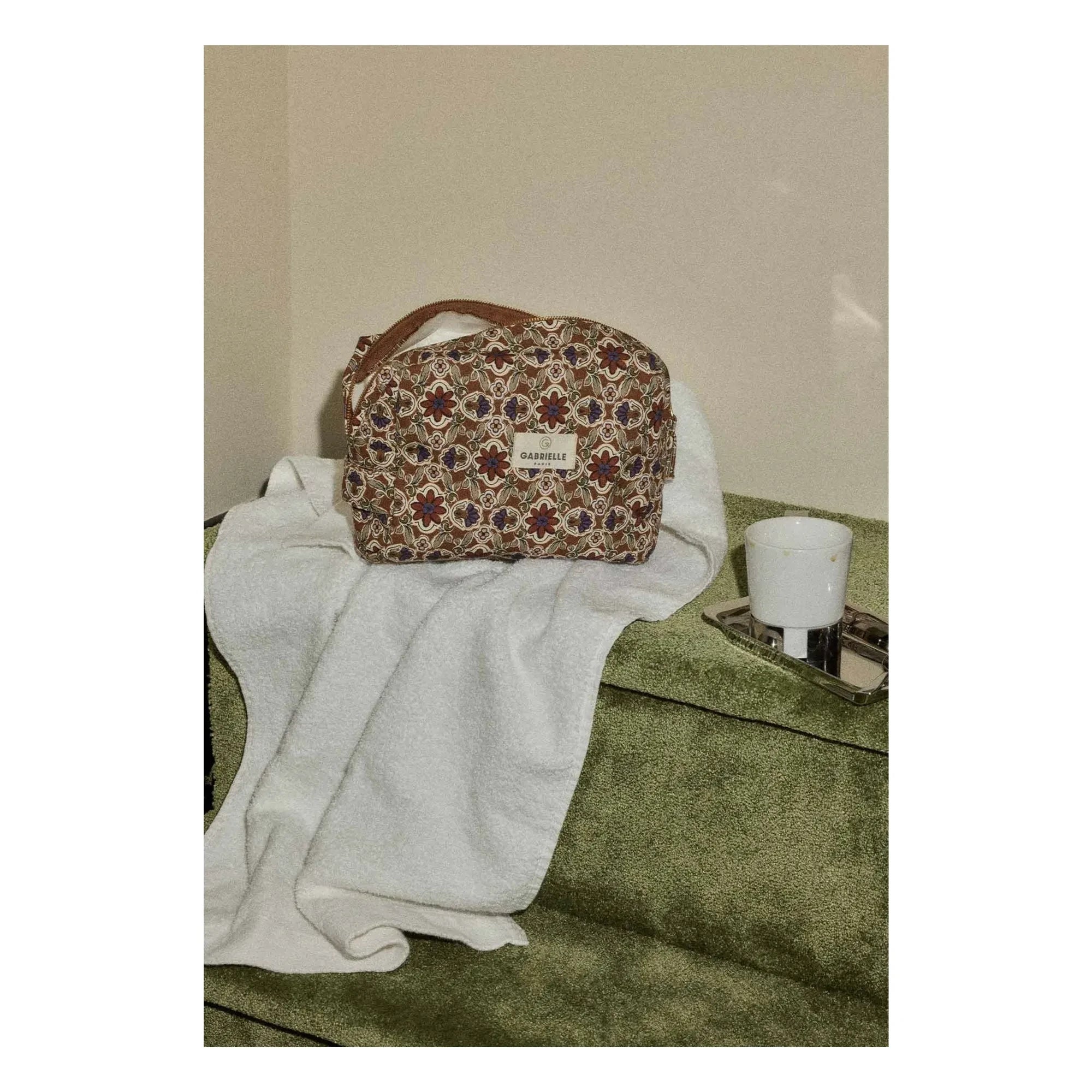 Gabrielle Paris - Cotton toiletry bag | Bijou Rubis