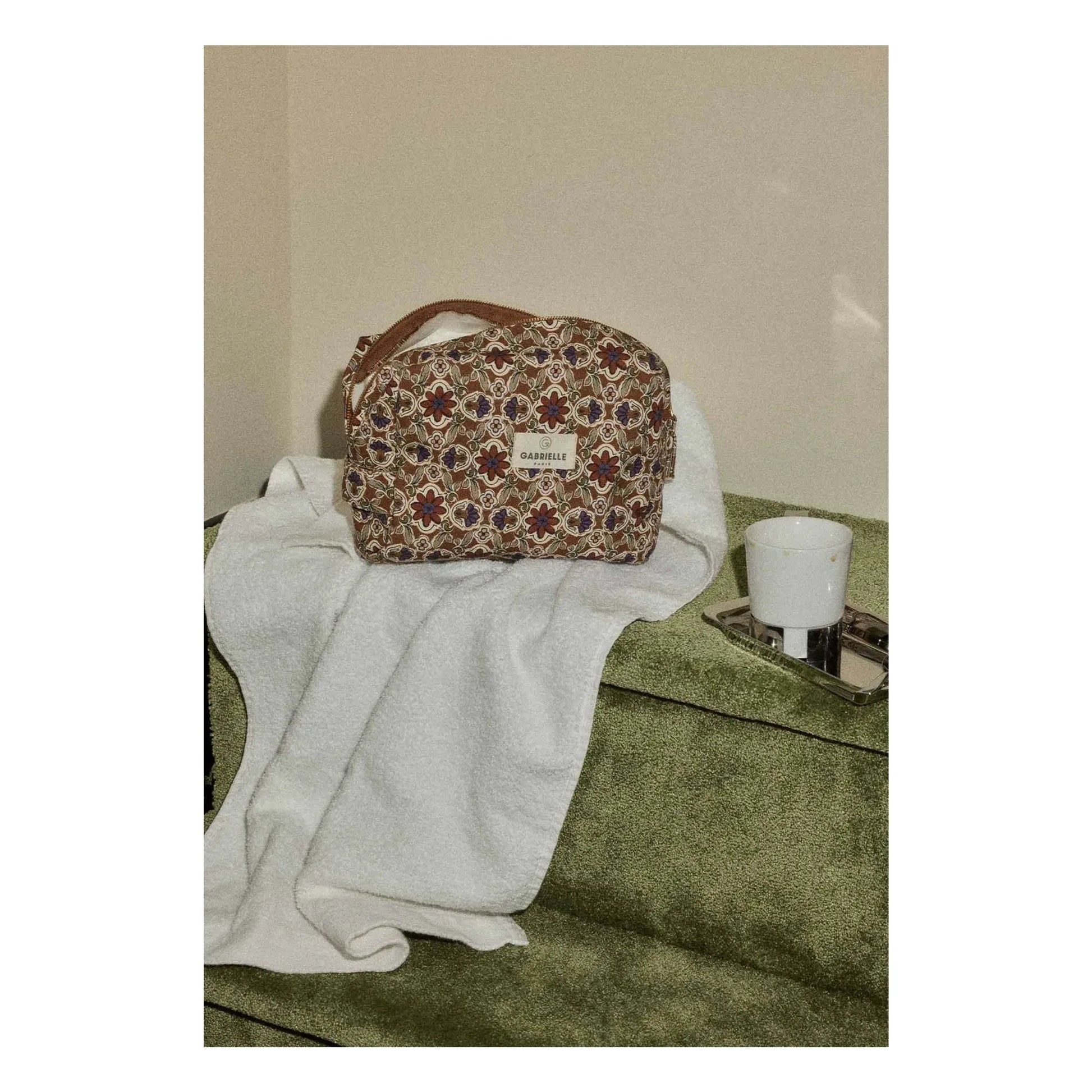 Gabrielle Paris - Cotton toiletry bag | Bijou Rubis