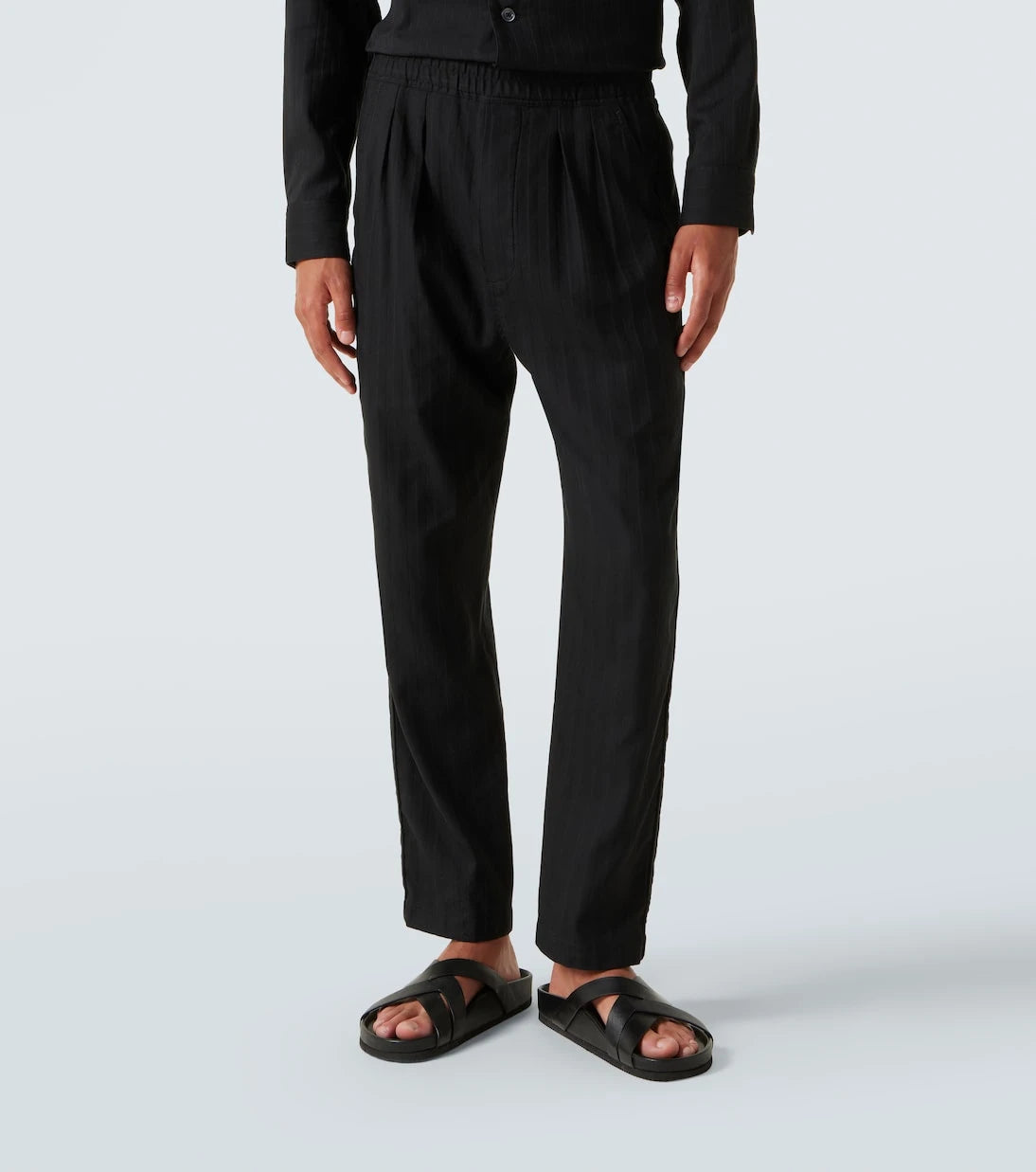 Tom Ford - Striped cotton and silk straight pants