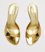 Gold Leather Jeanne Heeled Mules 60