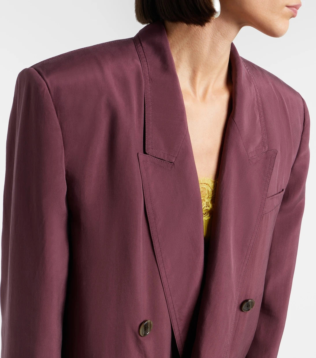 Saint Laurent - Double-breasted silk blazer