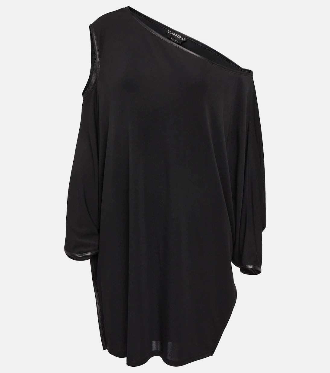 Tom Ford - Drapeli krep jarse mini elbise