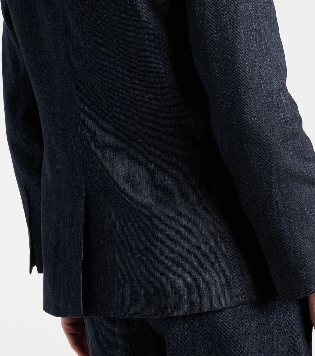 'S Max Mara - Derna keten karışımlı dimi blazer