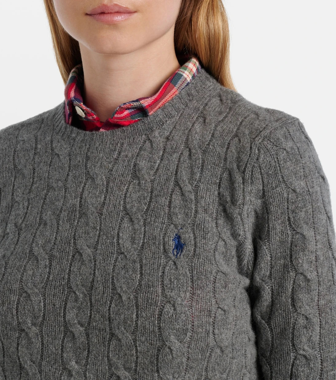 Polo Ralph Lauren - سترة صوف وكشمير محبوكة بنمط الكابل