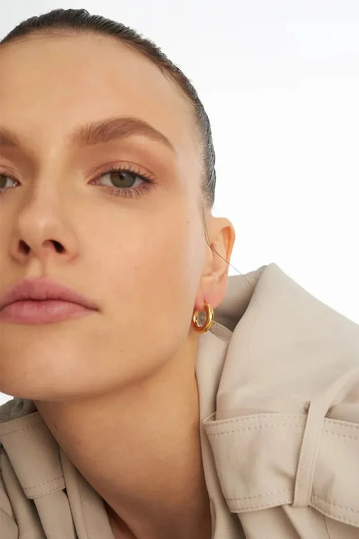Pozlanmış gümüşten kadın küpeleri Eternal no. 10 Earrings