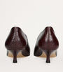 Le Monde Beryl Burgundy Leather Babouche Kitten Heel 35