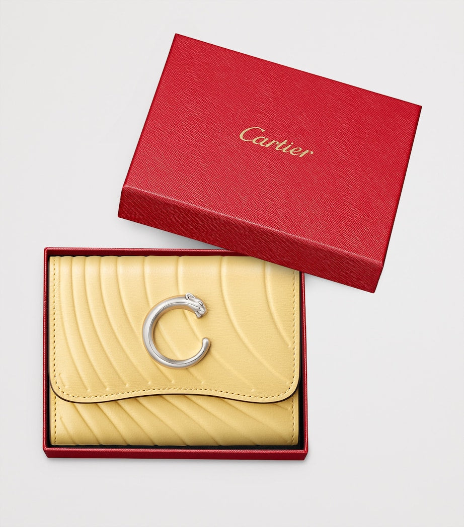 Yellow Mini Quilted Panthère de Cartier Wallet