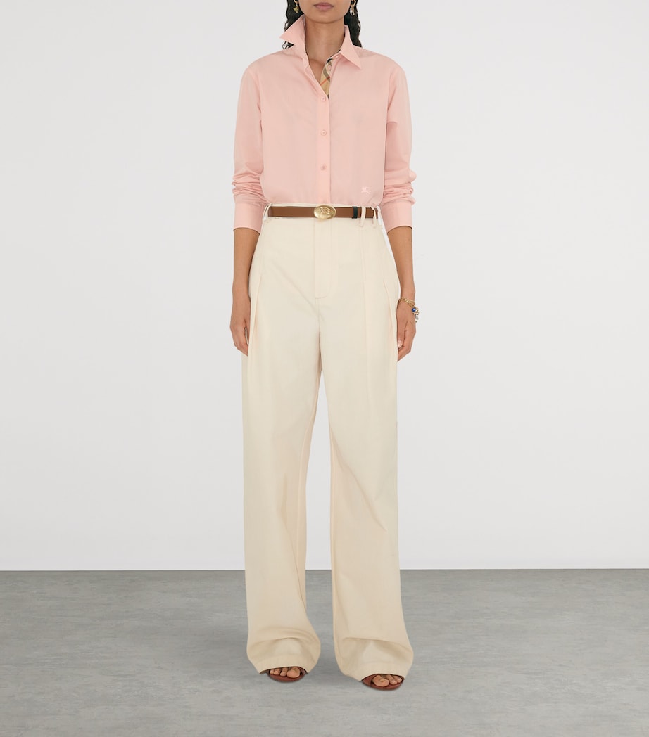 Burberry Black Leather Oval Knight Stamp Belt