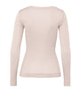 Hanro Ivory Silk-Cashmere Long-Sleeve T-Shirt