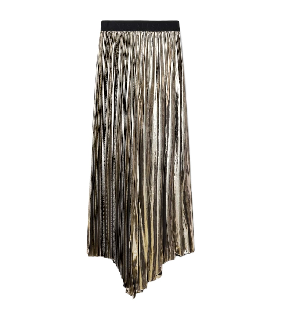 Brown Pleated Jax Maxi Skirt