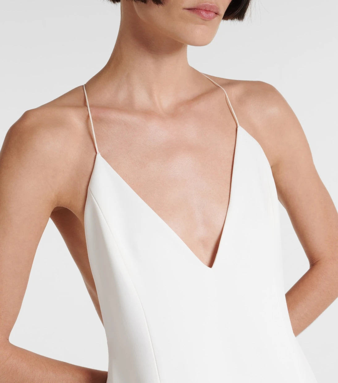 Khaite - Nonya crêpe satin slip dress