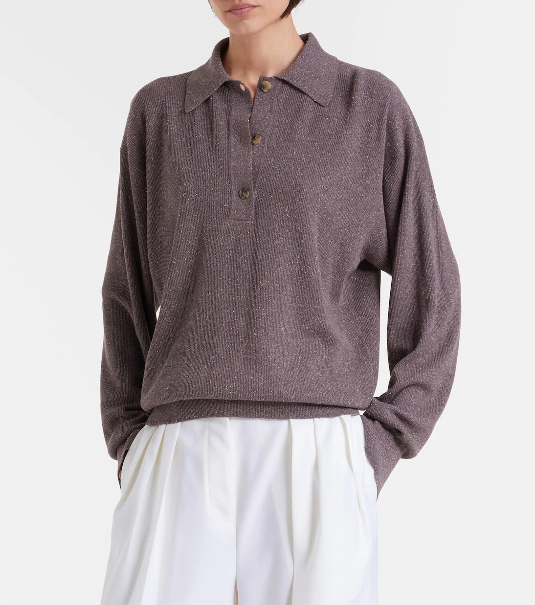 Calvin Klein Collection - Helga silk polo sweater