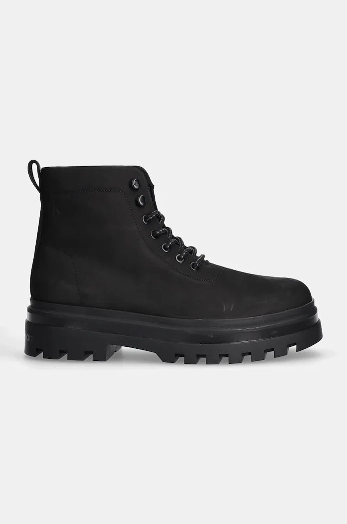 Обувки от набук Calvin Klein Jeans LUGGED LACEUP BOOT OXF HIKING NB