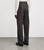 Virgin Wool Denim-Effect Trousers