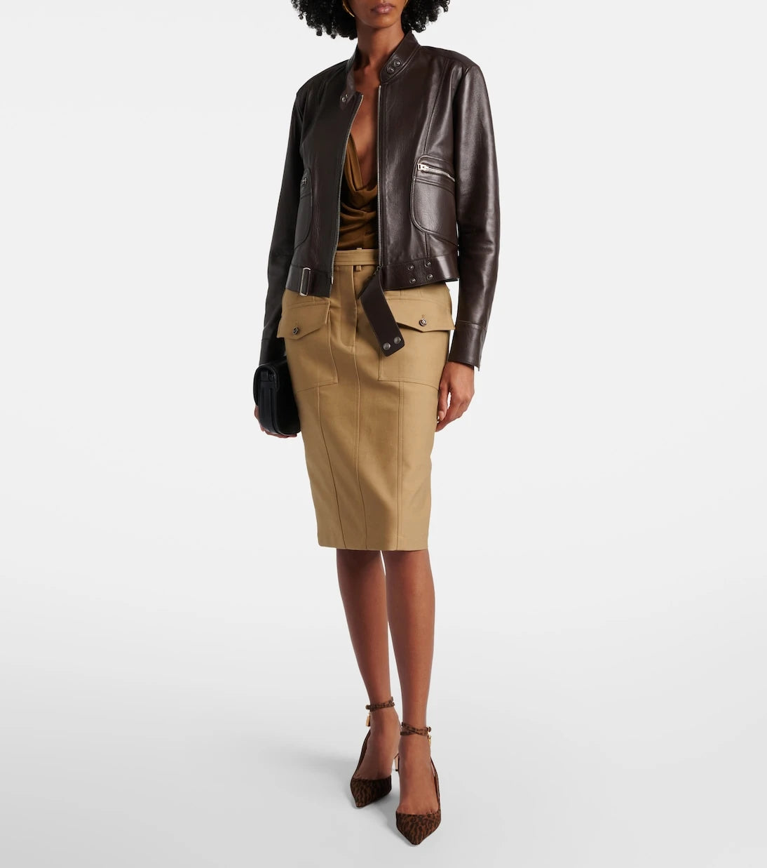 Tom Ford - Padlock 55 suede slingback pumps
