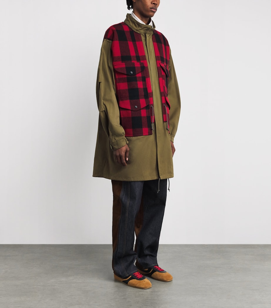 Junya Watanabe MAN Green x Filson Cotton Tartan Parka Jacket