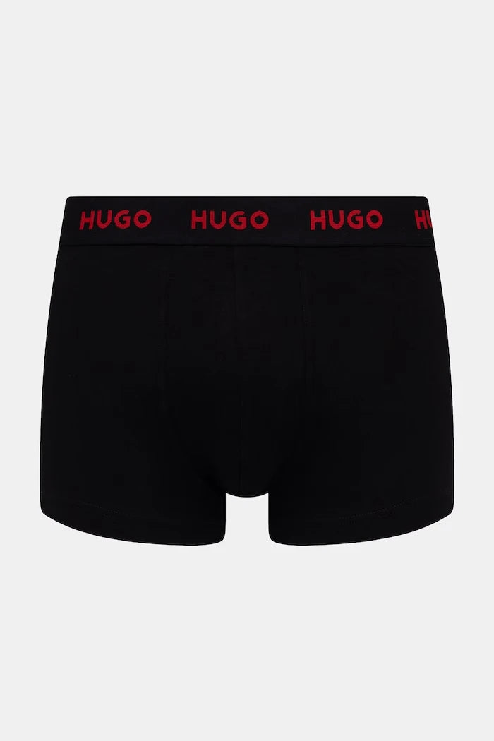 HUGO erkek pamuk elastan boxer şort TRIPLET DESIGN 3'lü set