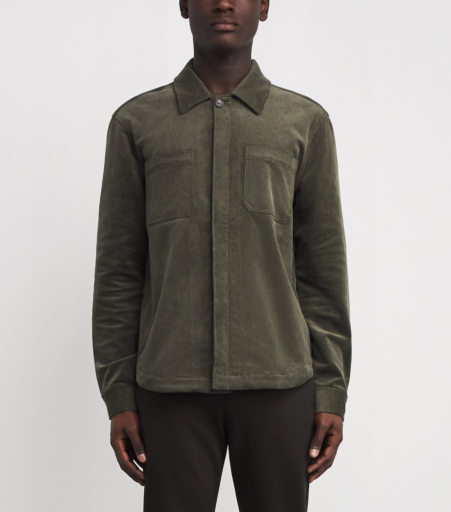 Corduroy Patch-Pocket Shirt Jacket