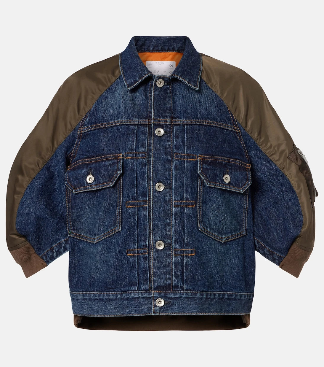 Sacai - Denim and twill jacket