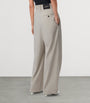 LOEWE Beige Wool Wrap Wide-Leg Trousers