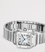 Small Steel Santos de Cartier Watch 34.5mm