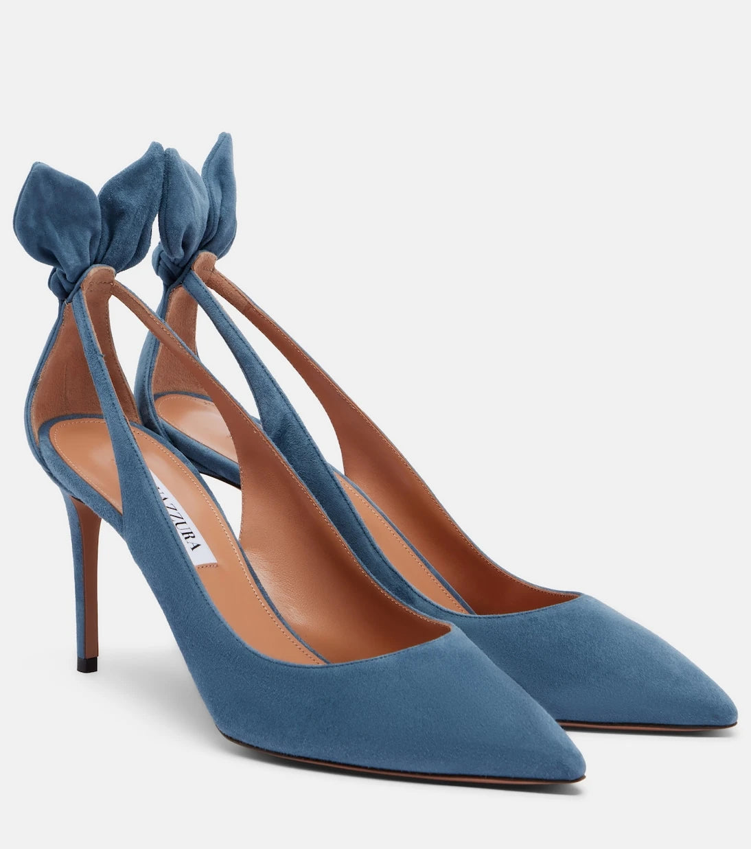 Aquazzura - Bow Tie suede pumps
