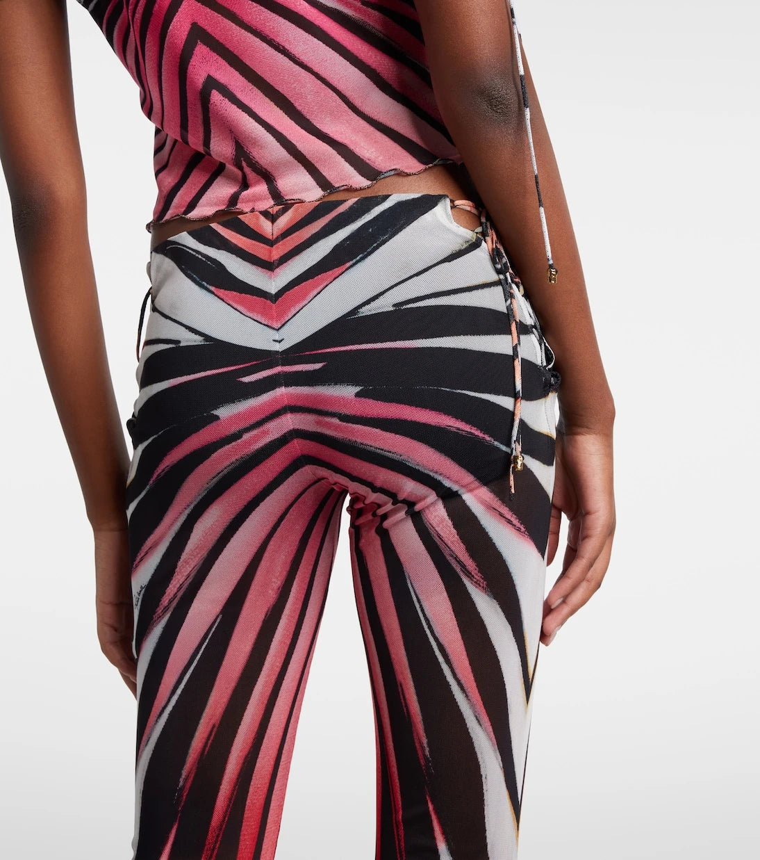 Roberto Cavalli - Printed sheer flared pants
