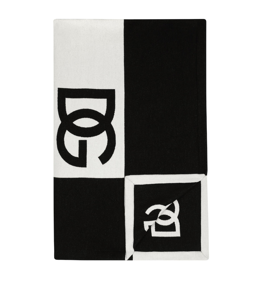 Dolce & Gabbana Casa Cotton Logo Throw (133cm x 173cm)
