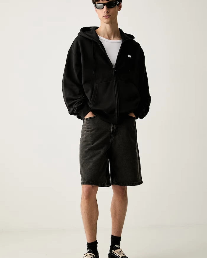 Vans pamuklu erkek fermuarlı kapüşonlu sweatshirt