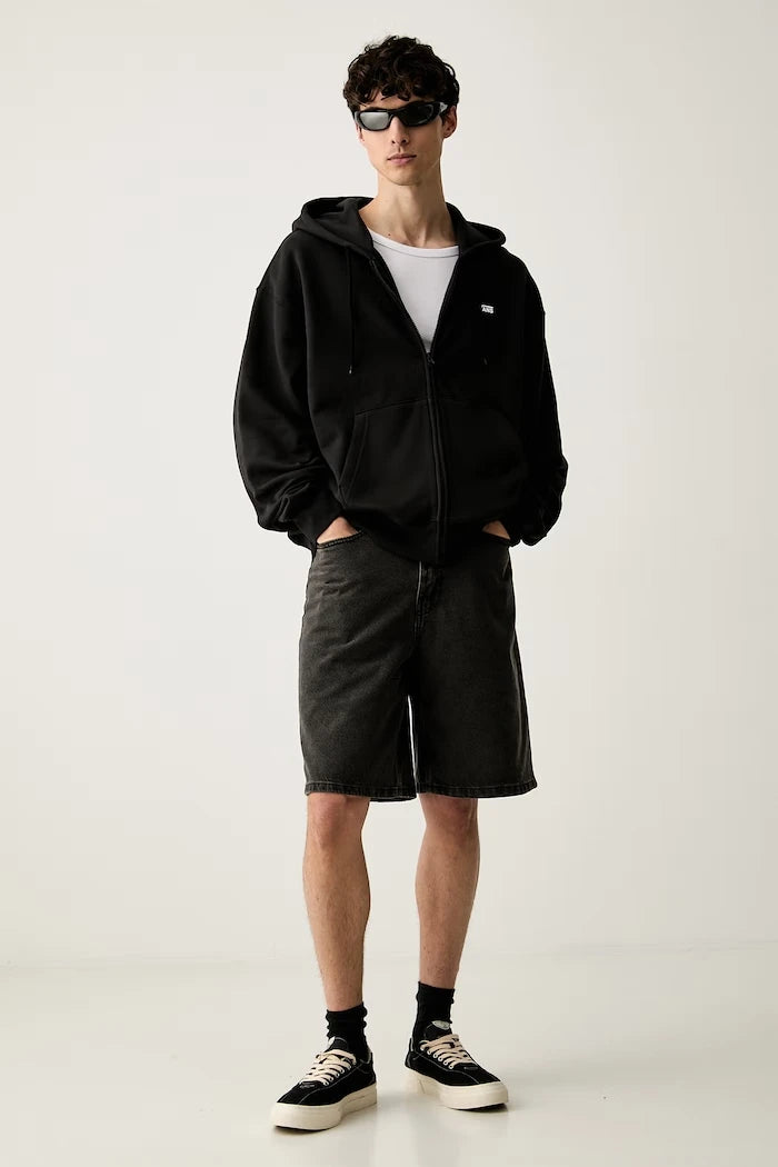 Vans pamuklu erkek fermuarlı kapüşonlu sweatshirt