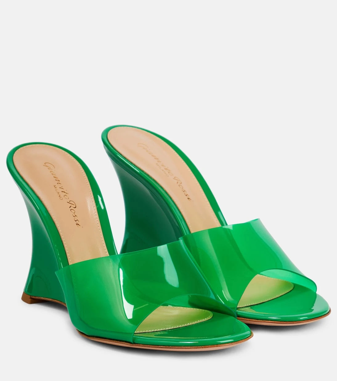 Gianvito Rossi - Vernik PVC dolgu topuk terlik