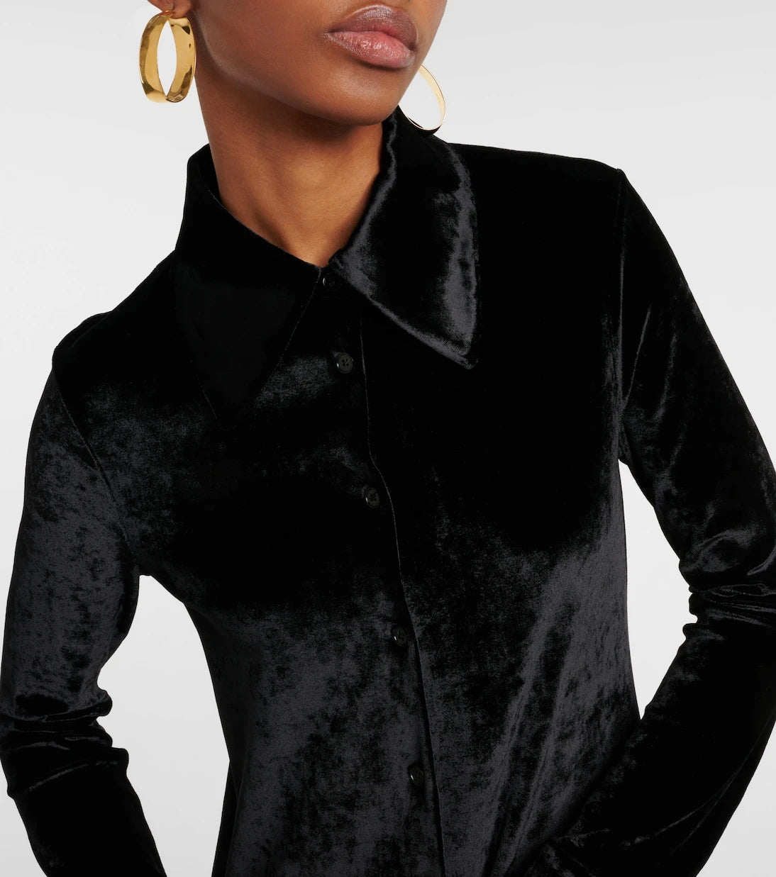 Jil Sander - Velvet shirt dress