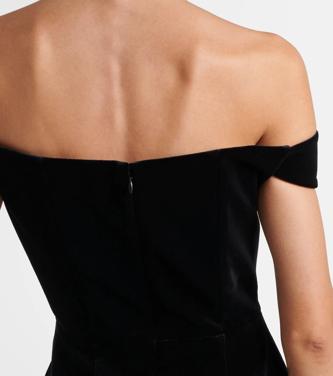 Alex Perry - Off-shoulder velvet bustier dress