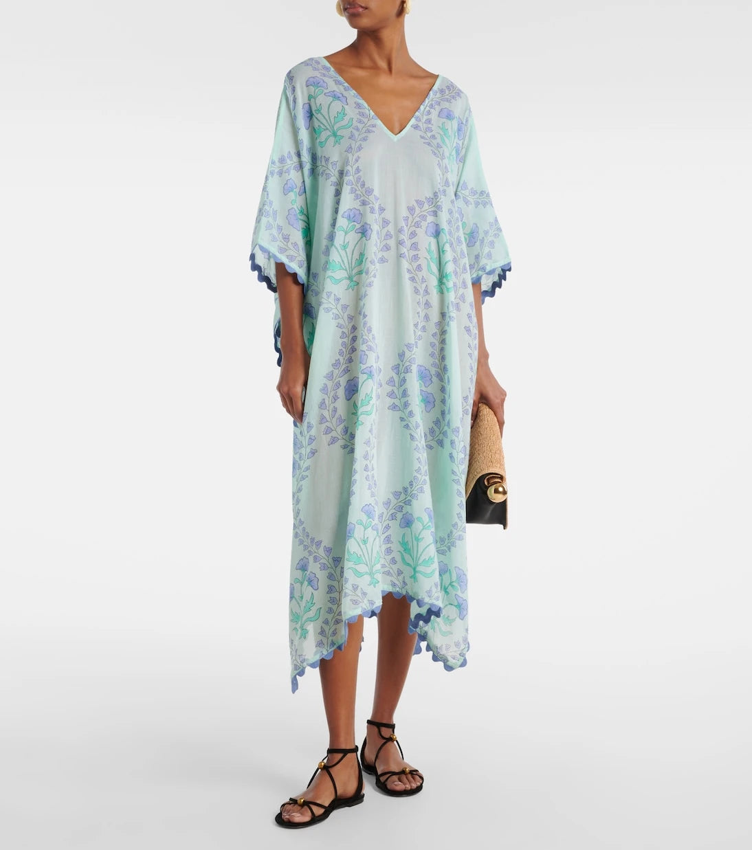 Juliet Dunn - Printed cotton beach cover-up