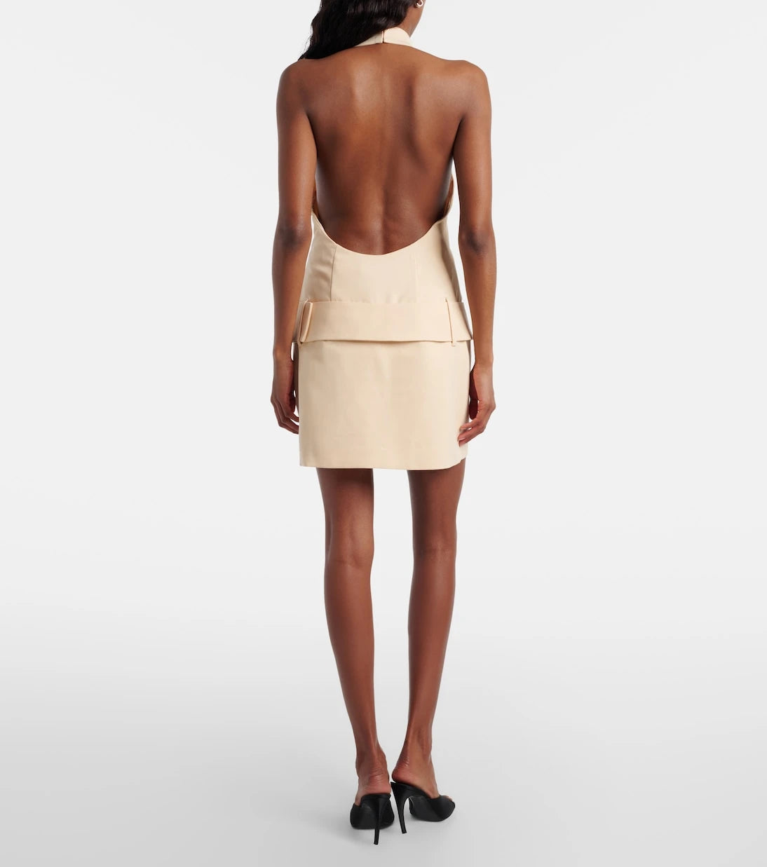 SIR - Sabina belted halterneck minidress