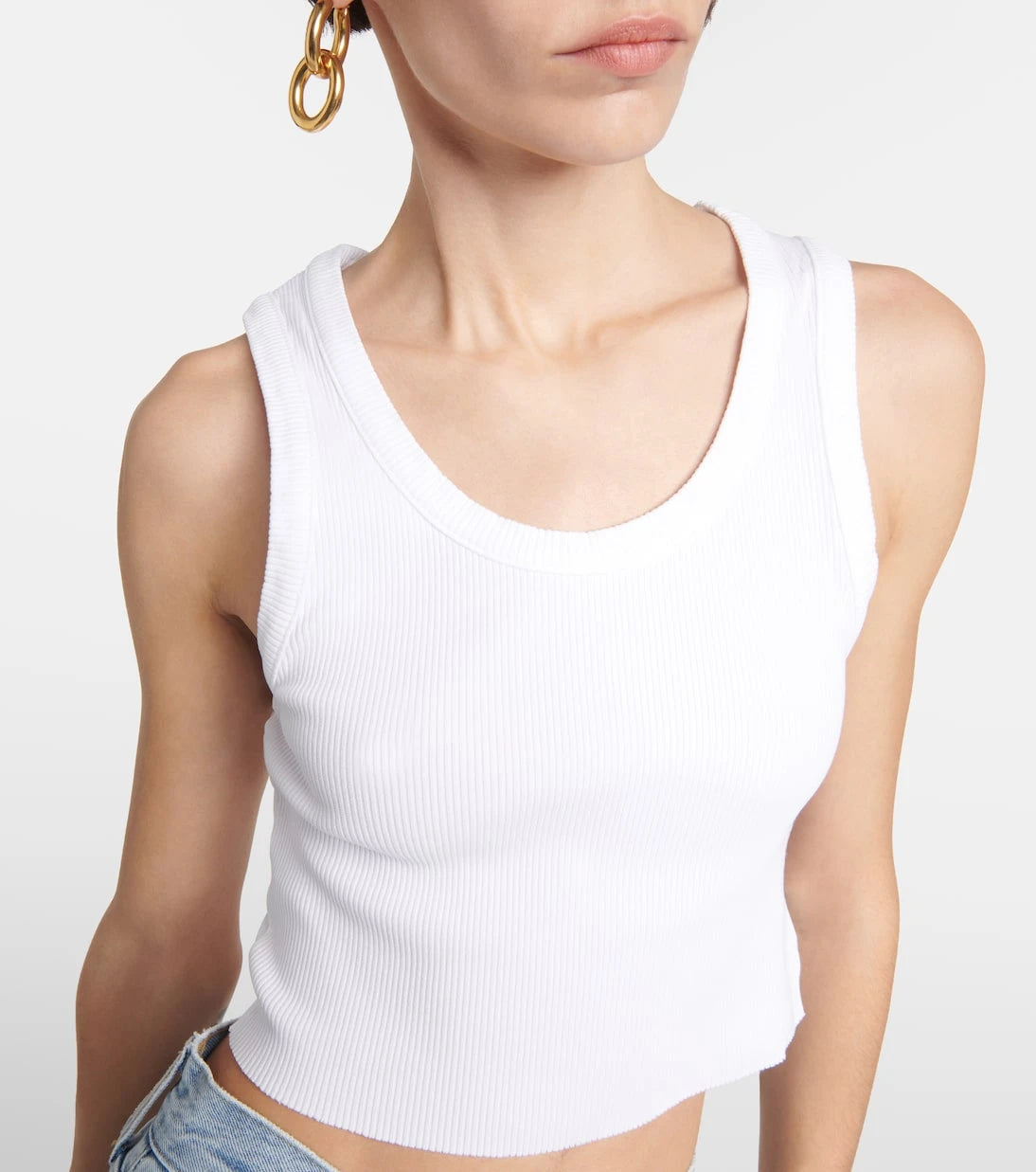 Agolde - Ribbed-knit crop top