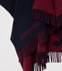 Burberry Red Wool-Cashmere EKD Reversible Cape