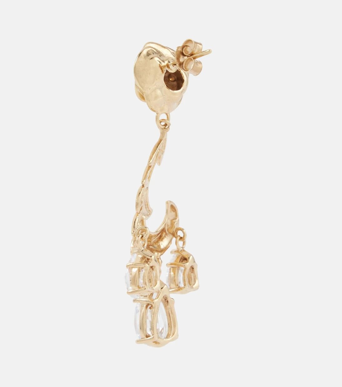Magda Butrym - Rosebud gold-plated drop earrings